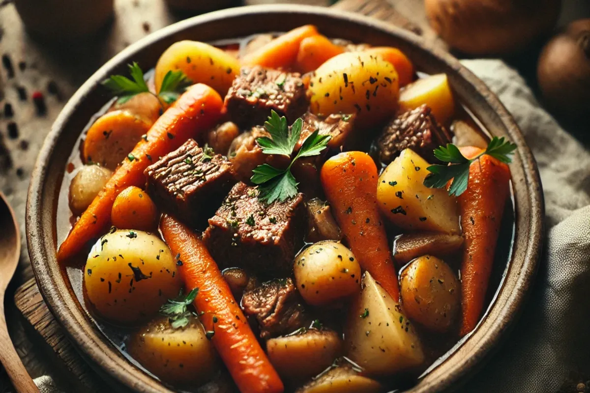 Beef Stew with Rustic Root Vegetables