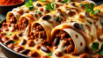 Beef and Bean Enchiladas