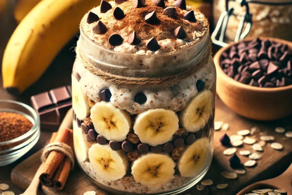 Chocolate Chip Banana Bread Overnight Oats