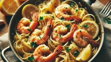 One-Pot Lemon Garlic Shrimp Pasta