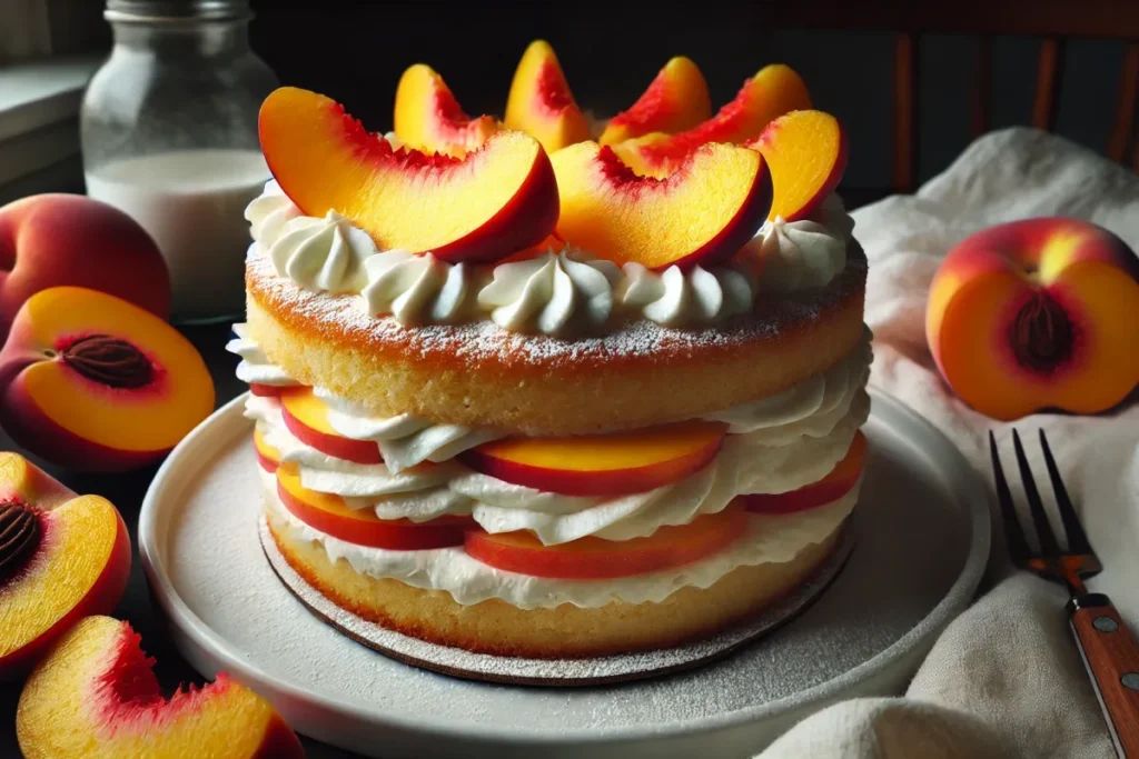 Peach and Cream Cake