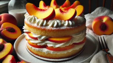 Peach and Cream Cake