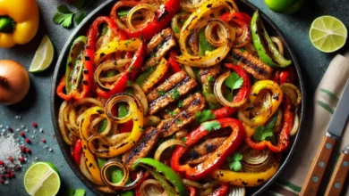 Sizzling Fajitas with Bell Peppers and Onions