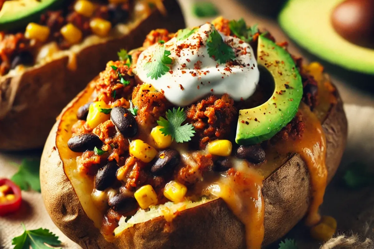 Spicy Southwest Stuffed Baked Potatoes