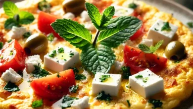 Greek Omelette with Feta and Mint