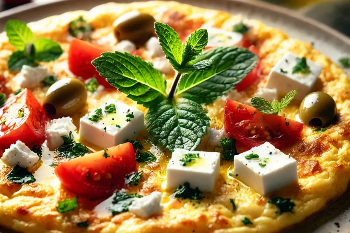 Greek Omelette with Feta and Mint