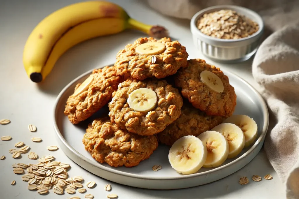 Healthy Banana Oatmeal Cookies