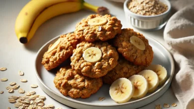 Healthy Banana Oatmeal Cookies