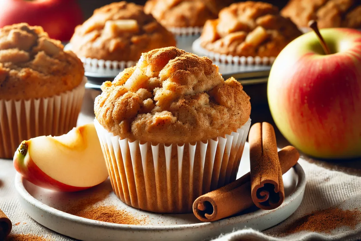 Healthy Flourless Apple Cinnamon Muffins