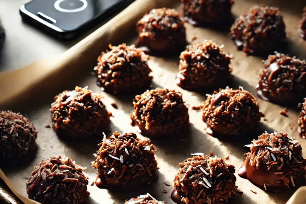 3-Ingredient Crispy Chocolate Coconut Cookies