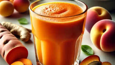 Apricot Peach Sweet Potato Juice