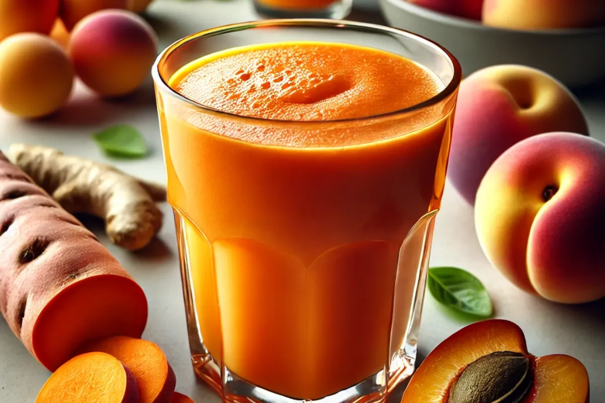 Apricot Peach Sweet Potato Juice