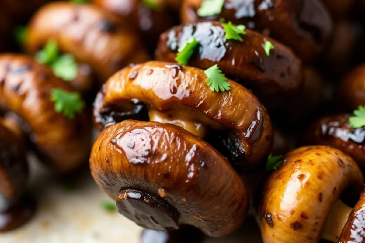 Garlic Mushroom Skewers