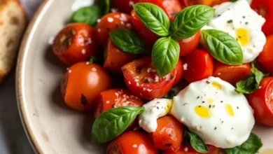 Marinated Cherry Tomatoes with Burrata