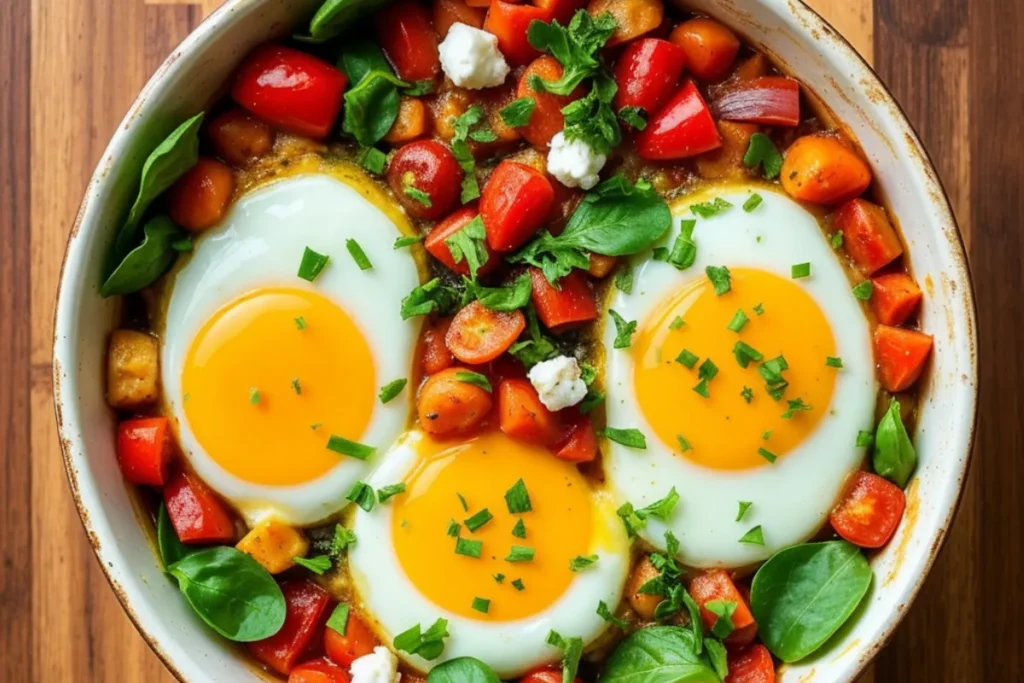 Mediterranean Baked Feta Eggs