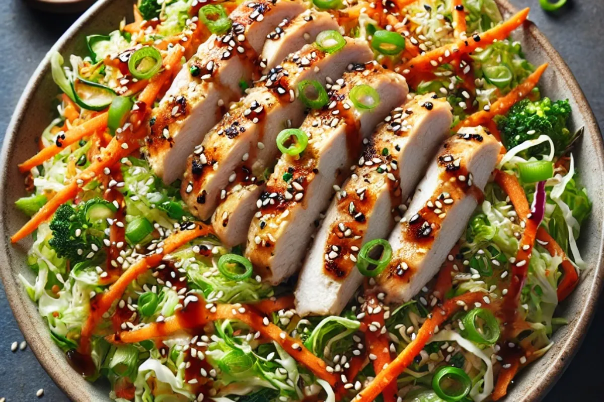 Sesame Chicken Cabbage Crunch Salad