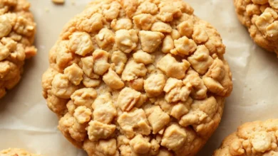 3-Ingredient Crispy Honey Oatmeal Cookies