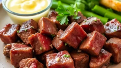 Air Fryer Garlic Butter Steak Bites