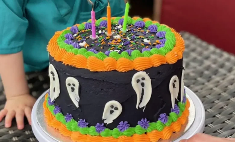 halloween birthday cake