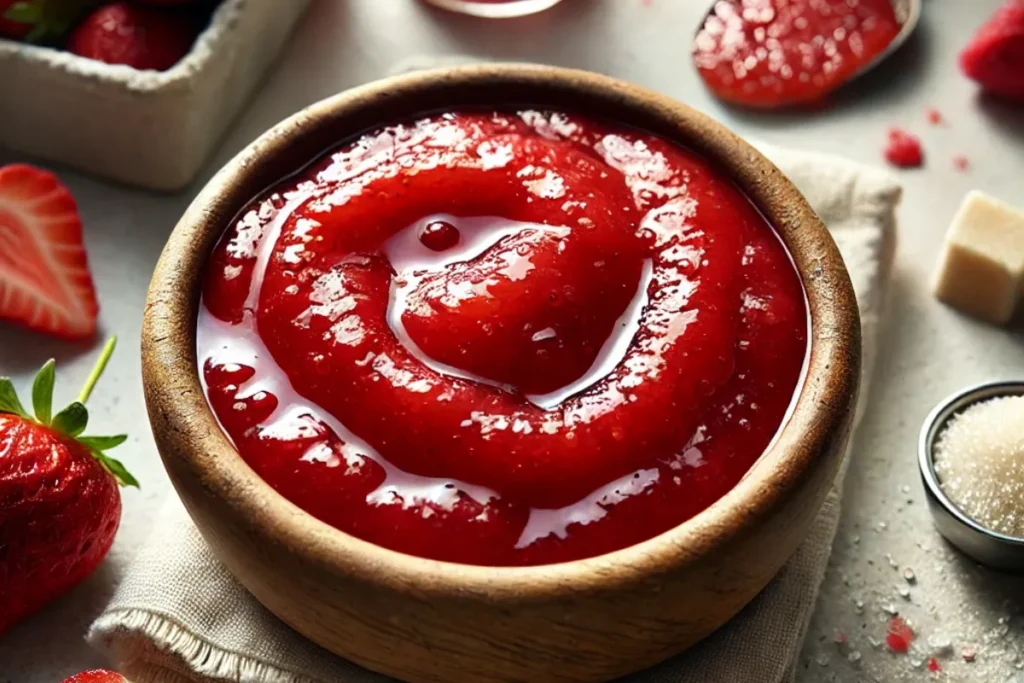 strawberry puree made of