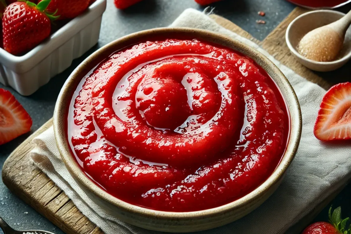 strawberry puree made of