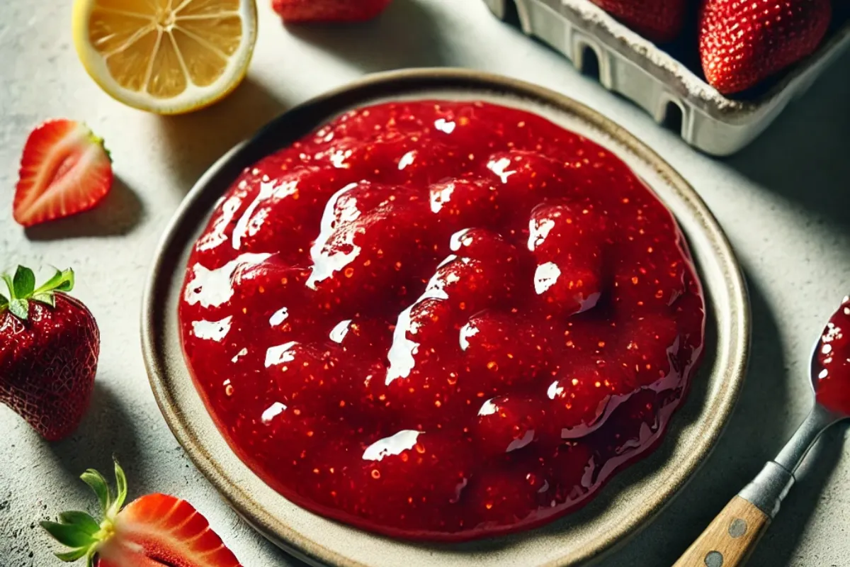 strawberry puree made of