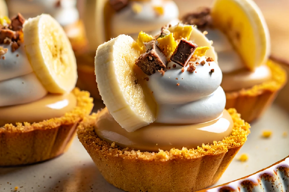 No-Bake Mini Banana Cream Pies