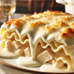 white cheese chicken lasagna