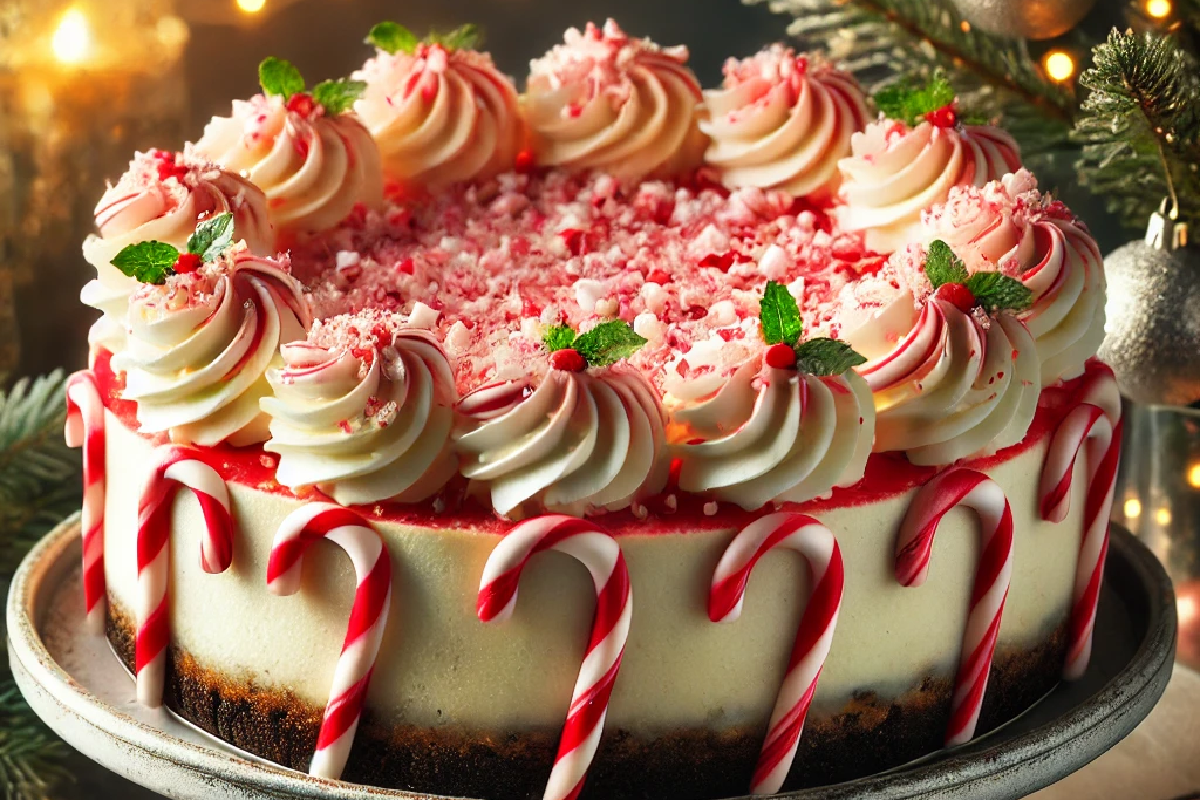 Candy Cane Cheesecake