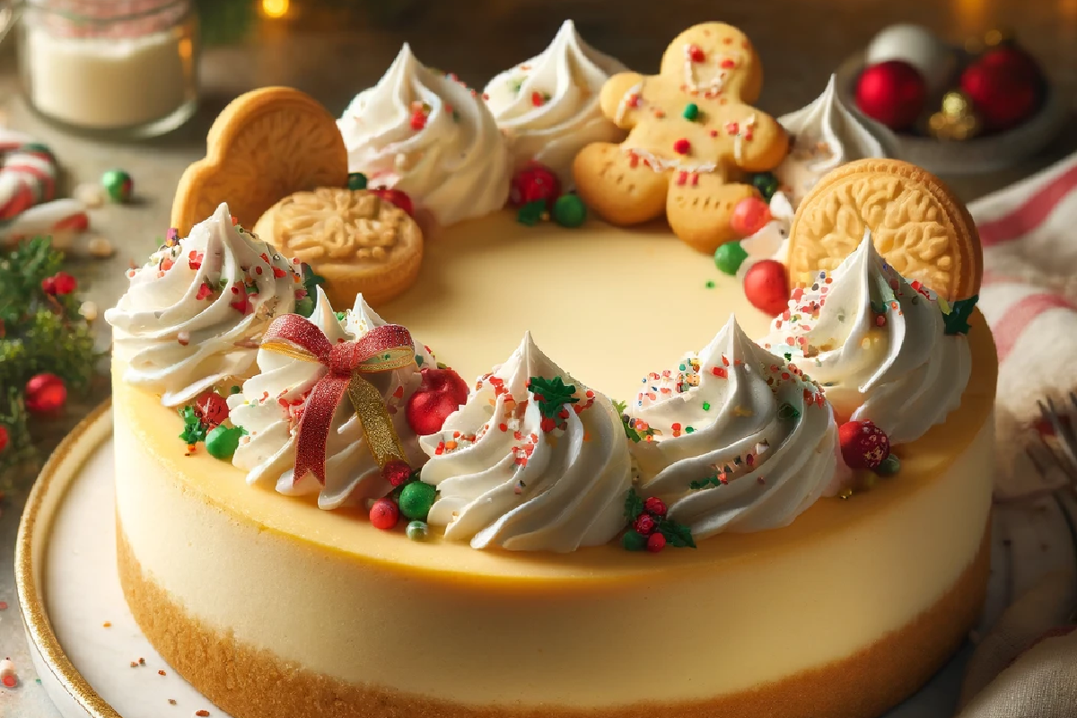 Christmas Sugar Cookie Cheesecake