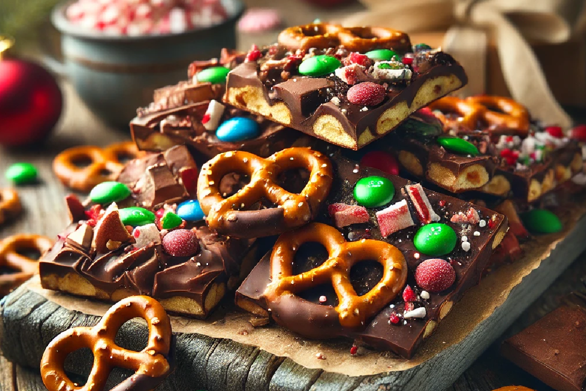 Pretzel Christmas Bark