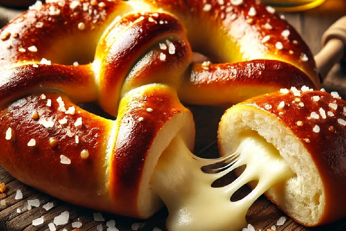 Mozzarella Stuffed Soft Pretzels