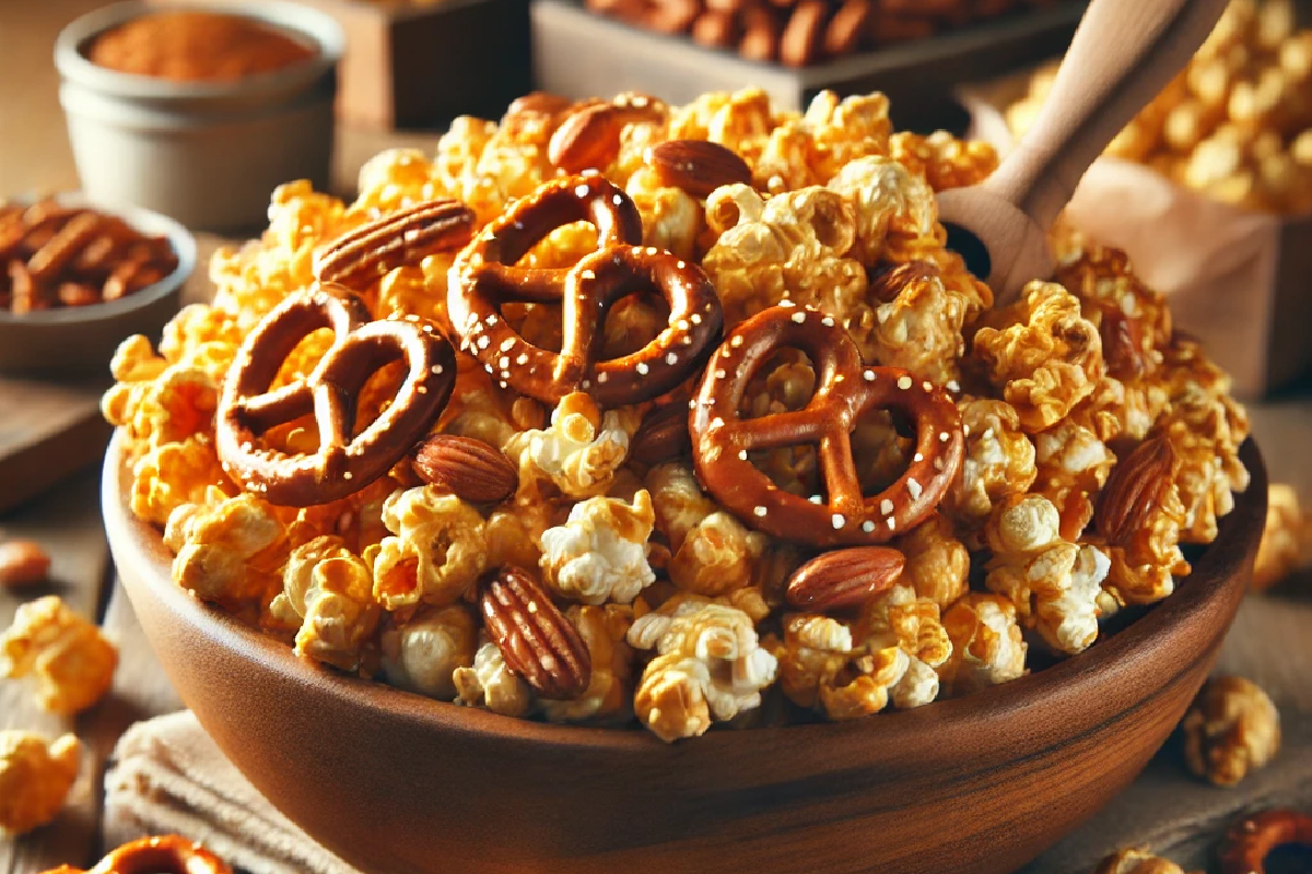 Caramel Pretzel Popcorn