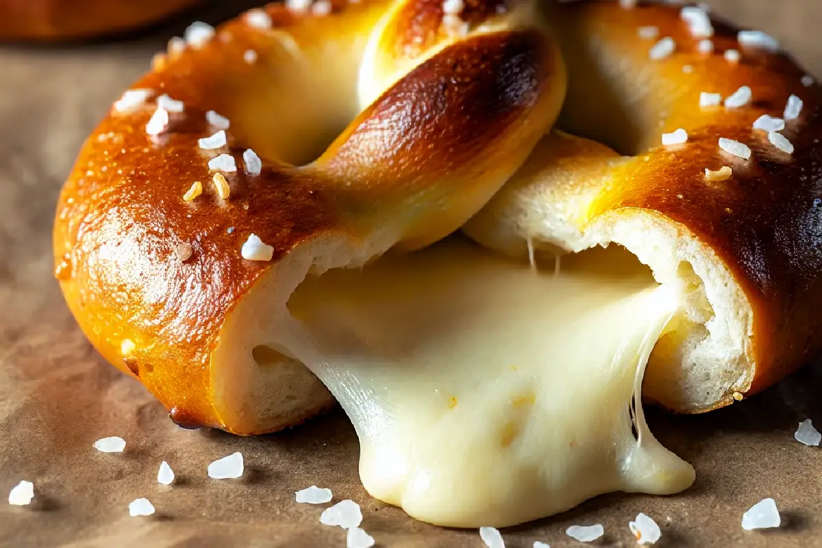 Mozzarella Stuffed Soft Pretzels