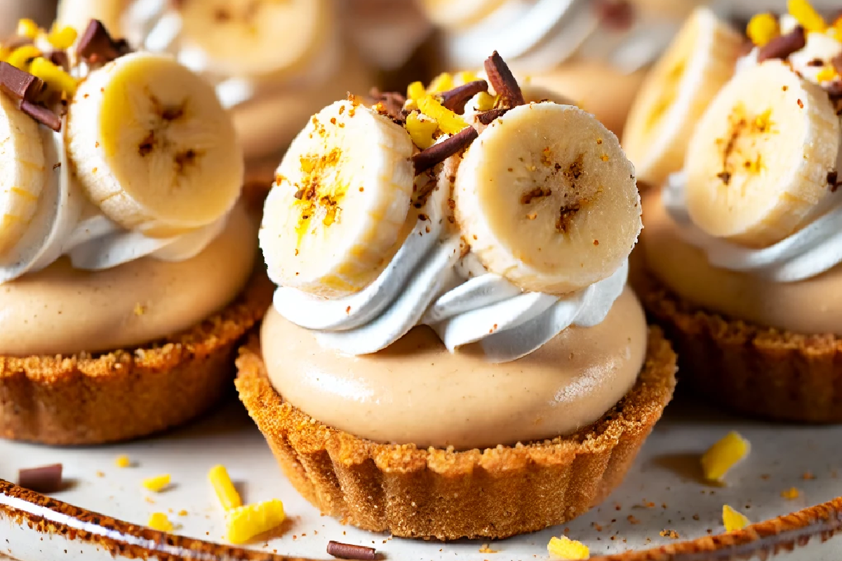 No-Bake Mini Banana Cream Pies