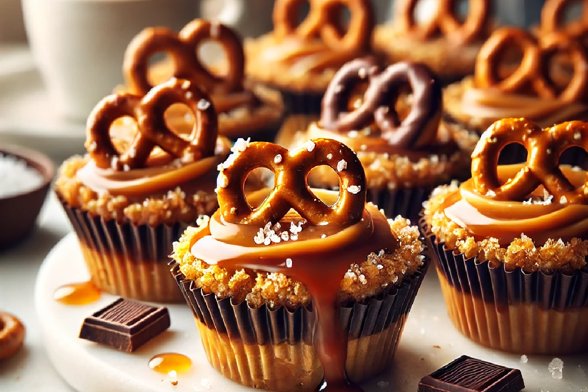 Salted Caramel Pretzel Cups