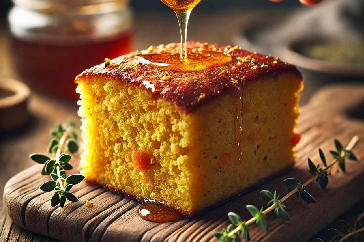 Honey Butter Sweet Potato Cornbread