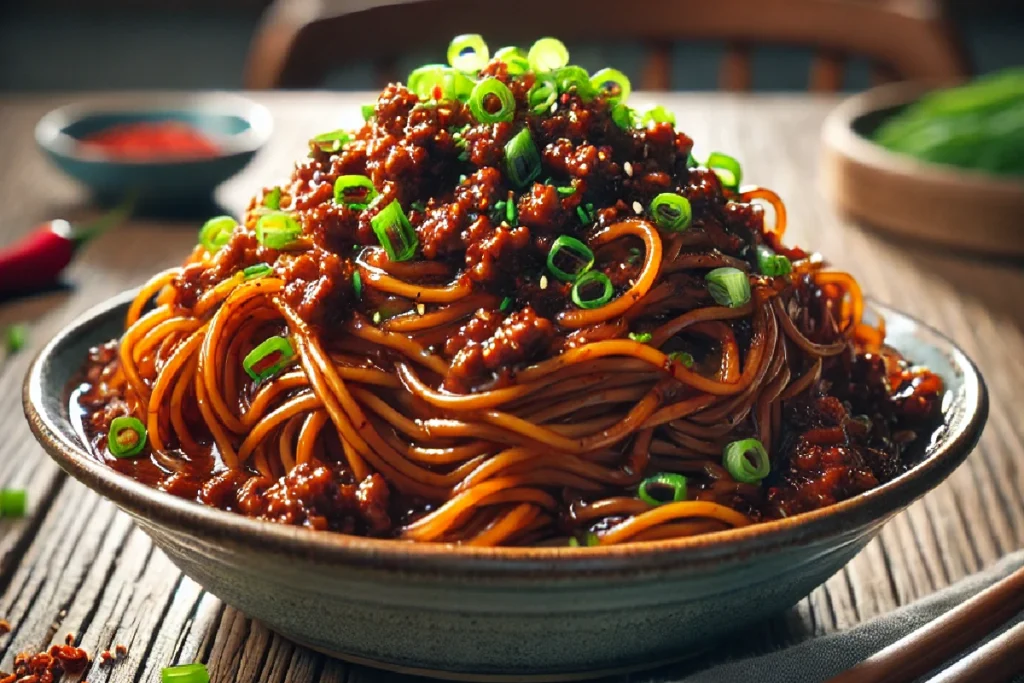 Mongolian Ground Beef Noodles