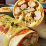 Cheesy Garlic Chicken Wraps