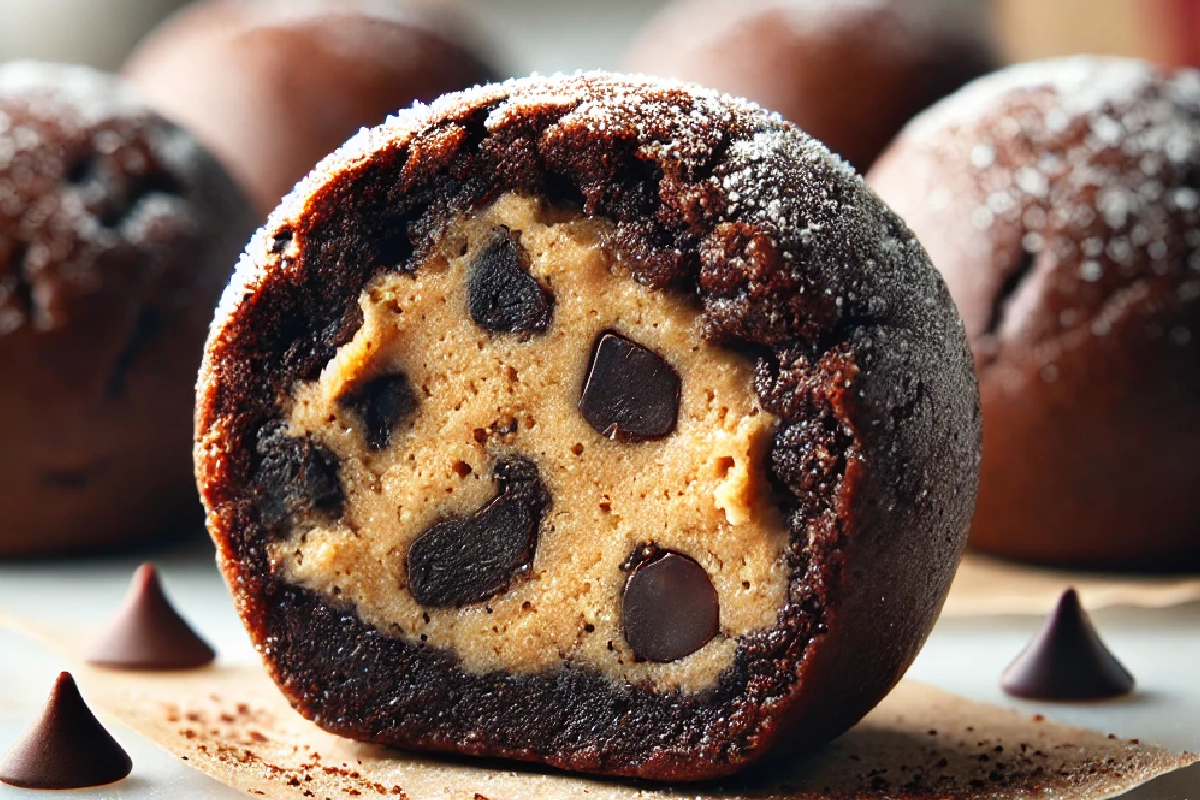 Chocolate Chip Cookie Dough Brownie Bombs