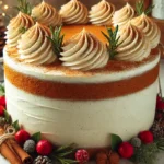 Christmas Spice Cake with Eggnog Buttercream