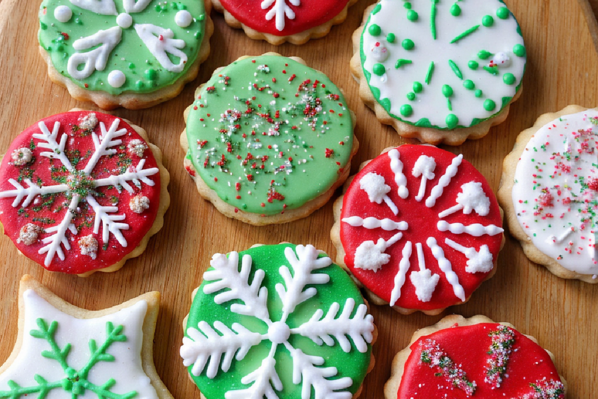 Christmas frosted cookies