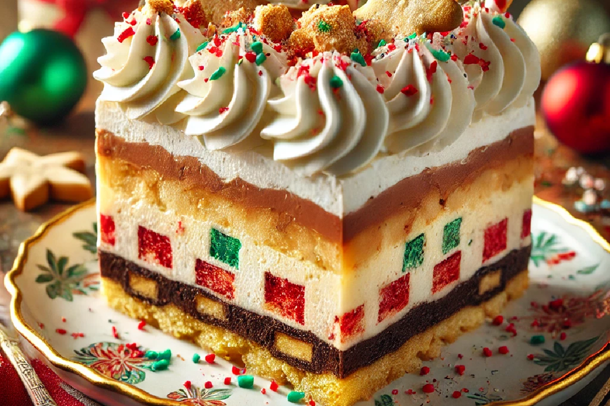 Christmas Cookie Lasagna