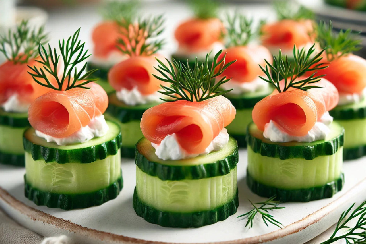 Smoked Salmon Cucumber Bites