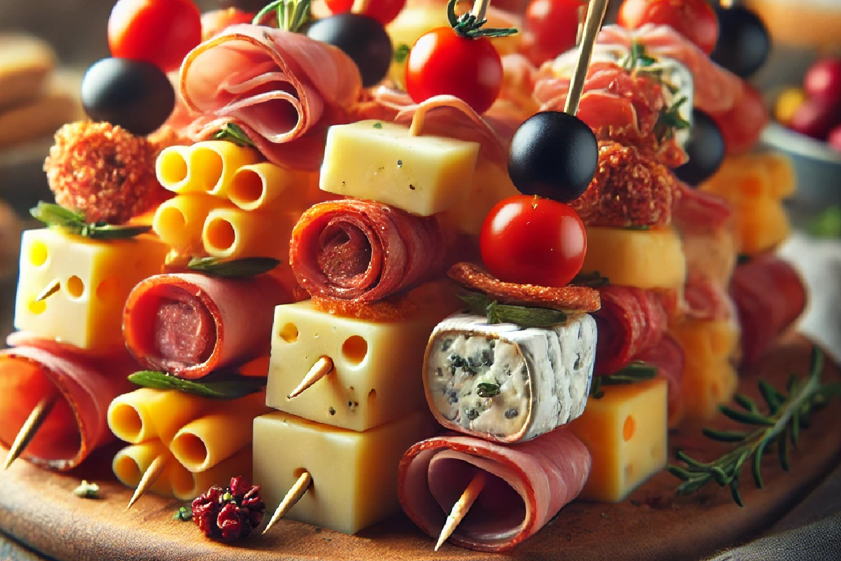 Cheese and Charcuterie Skewers