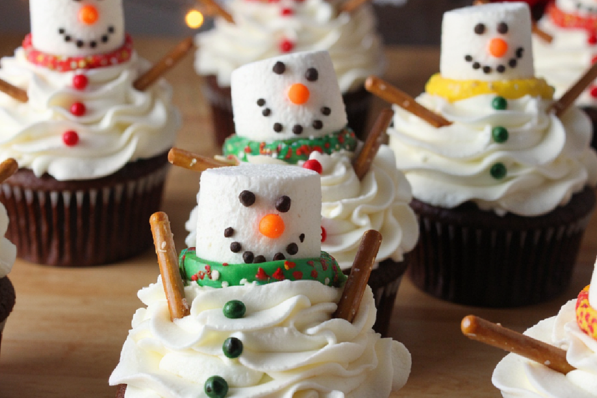 Snowman Cupcakes