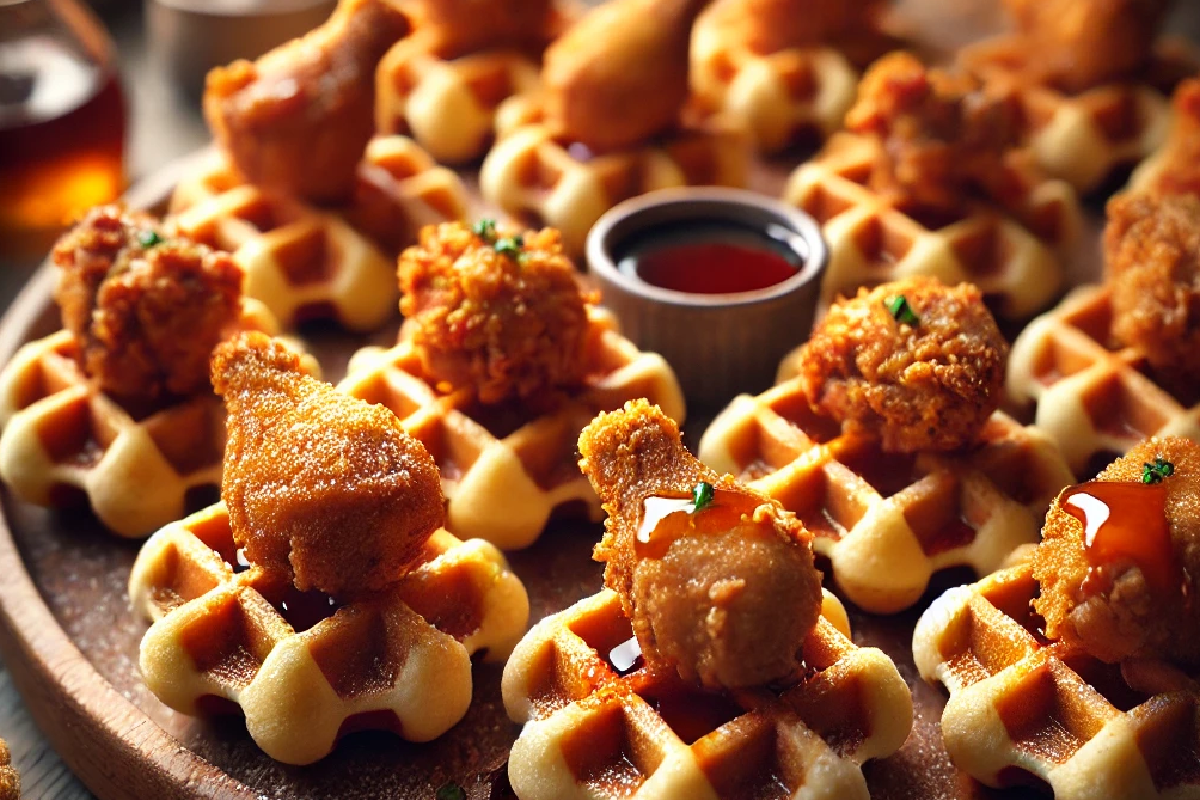 Mini Chicken and Waffle Bites