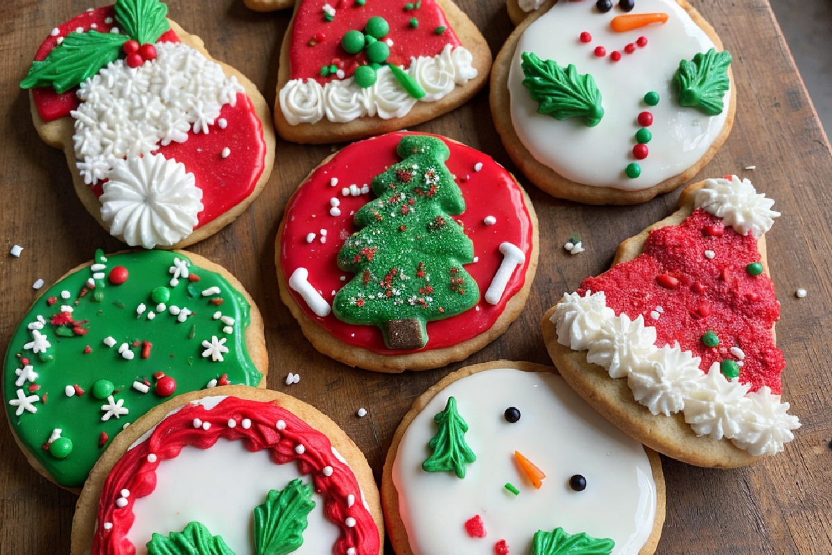 Christmas frosted cookies