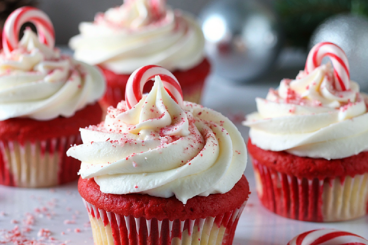 Candy Cane Cupcakes