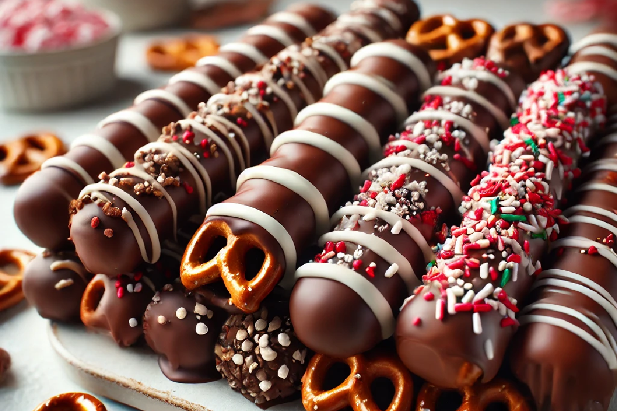 Chocolate-Dipped Pretzel Rods